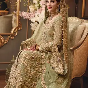 Desainer Pakaian Pesta India Pakistan Gaun Pernikahan atau Kasual Wanita Keluaran Baru 2023 Salwar Kameez India