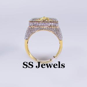 VVS Moissanite st.mary แหวนเพชรที่กำหนดเองศาสนา925เงินฮิปฮอปเย็นออกเครื่องประดับสำหรับผู้ชายและผู้หญิงของขวัญ bustdown - Product Image 2