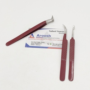 Pinzas de agarre de diamante marrón de alta calidad de acero inoxidable con punta puntiaguda para extensión de pestañas sostenible al por mayor - Product Image 5