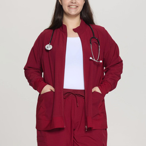 Veste de gommage personnalisée pour femmes avec broderie ou impression du logo veste légère à manches longues pour le personnel soignant et l'usage quotidien - Product Image 4
