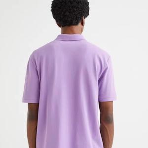 Haute qualité hommes pour Polo T-Shirt 100% coton séchage rapide respirant motif solide tricoté tissu confortable manches courtes - Product Image 6