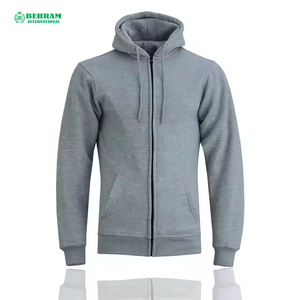 เสื้อฮู้ดซิปผู้ชาย สีพื้น ผ้าฝ้ายเฟรนช์เทอร์รี่ สวมใส่สบาย ทรงปกติ เหมาะสำหรับฤดูใบไม้ร่วง - Product Image 6