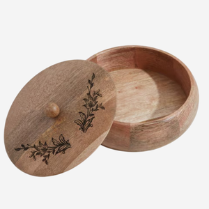 Caja de Roti de Madera de Sheesham Hecha a Mano con Tapa, Contenedor de Almacenamiento de Chapati Premium y Olla Caliente para Accesorios de Cocina - Product Image 3