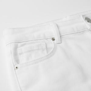 Pantalones vaqueros informales de ajuste regular de cintura media para mujer Pantalones sólidos de verano hechos a medida al por mayor de proveedor de fábrica OEM - Product Image 5