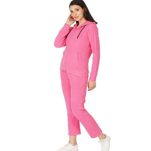 Ensemble de survêtements 2 pièces pour femmes de haute qualité Joggers empilés avec logo personnalisé Pantalon de survêtement à capuche Survêtement haute visibilité - Product Image 3