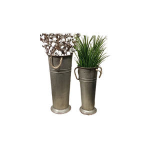 Maceta de flores azules mate de calidad Superior en hierro, maceta de forma redonda de tamaño personalizado para proveedor mayorista - Product Image 2