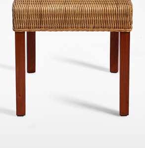 Silla de Comedor de Ratán de Alta Calidad con Estructura de Caoba, Silla de Comedor de Madera para Exteriores - Product Image 6