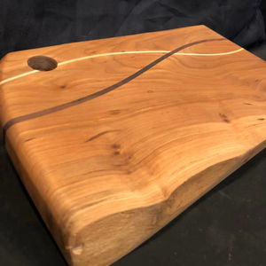 Tabla de Cortar y Bandeja para Servir de Madera, Duradera, Forma Rectangular, 12 mm de Grosor, Apta para Lavavajillas - Product Image 1