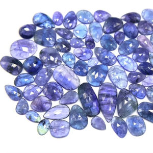 พลอยแทนซาไนท์เจียระไนรูปดอกกุหลาบเจียระไนแบบเจียระไนเพชรเทียม75ชิ้นเครื่องประดับชิ้นธรรมชาติทำอัญมณีหลวม8x6mm-24x11mm 378กะรัต - Product Image 1