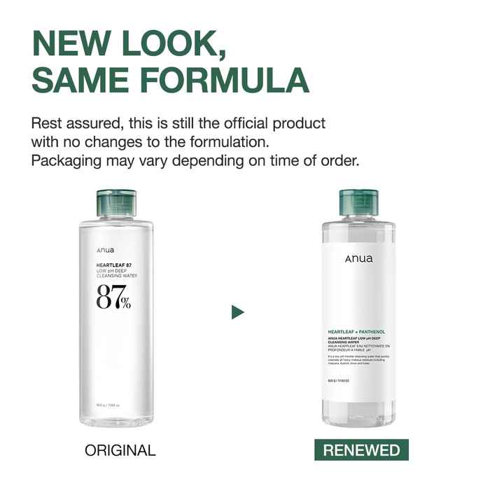 [Wholesale] ANUA Heartleaf Low pH Deep Cleansing Water 500g Makeup Remover Refreshing Deep Cleansing Korean Skincare