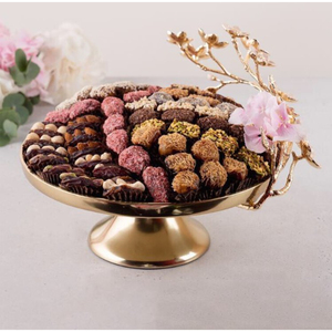 Bol de service à biscuits sucrés en forme de feuille fantaisie bol de service et plateaux en métal doré de haute qualité pour les mariages - Product Image 6