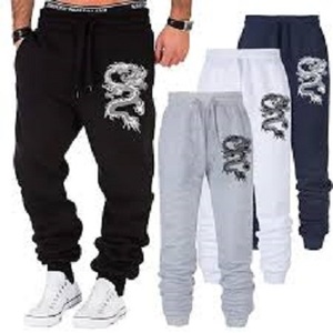 Pantalons de jogging pour hommes de grande qualité, en tissu molletonné de coton de haute qualité, pour un usage décontracté et sportif - Product Image 5
