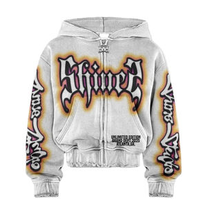 เสื้อฮู้ดดี้สไตล์ลำลองเทรนดี้ใหม่สำหรับฤดูหนาว ผ้าฝรั่งเศสเทอร์รี่ 100% ผ้าฝ้าย ล้างสีแบบแอซิด ทรงปกติ ใส่ได้ทั้งชายและหญิง แบบสั่งทำพิเศษ - Product Image 1