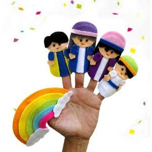 Ensemble de marionnettes à doigts Famille Noé, marionnettes en tissu doux et résistantes, avec Noé, sa femme et ses fils, pour les enfants de 2 à 6 ans, école du dimanche, maison - Product Image 3