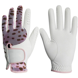 KATBROS INDUSTRY ถุงมือกอล์ฟสำหรับผู้ชายสีขาวสีชมพูลายเสือดาวกันลื่นระบายอากาศได้สายรัดข้อมือแบบปรับได้สำหรับมือขวา - Product Image 3