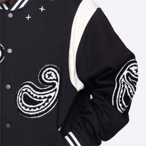 Venta al por mayor de ropa de calle al aire libre chaqueta de moda de los hombres con logotipo personalizado de béisbol CARTA DE LA Universidad Letterman de talla grande chaqueta de los hombres Varsity - Product Image 4