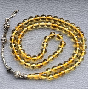 Cuentas de oración islámicas hechas a mano, Rosario Tasbih de ámbar natural y regalos islámicos únicos, 66 cuentas de insectos - Product Image 1