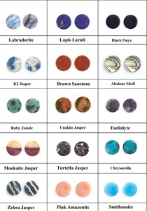 Venta al por mayor de 14mm moneda plana Lisa calibrada de alta calidad genuina azul Flash labradorita piedras preciosas sueltas para la fabricación de joyas - Product Image 2