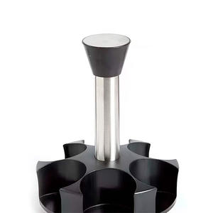 Étagère à épices rotative à un niveau Myrva, support de rangement de cuisine circulaire en métal, design moderne, type sur pied - Product Image 1