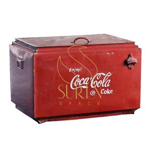 Boîte de rangement en fer de couleur rouge de concepteur indien Hôtels et centre de villégiature Coffre en fer Boîte de rangement unique de concepteur - Product Image 1