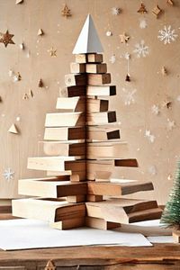 Árbol de Navidad de madera maciza de calidad superior para decoración del hogar de moda para decoración de festivales, artesanías de madera, cajas de madera y letreros de pared - Product Image 3