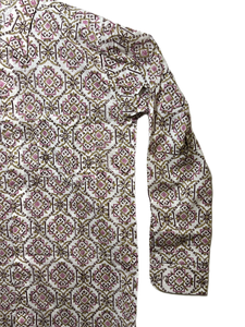 Chemise à manches longues en coton 100% multicolore de luxe pour hommes, imprimée à la main avec des motifs floraux |   Vêtements de qualité export du fabricant - Product Image 3