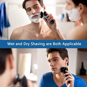 Paquete de Cuchillas de Repuesto para Afeitadora Eléctrica, Cabezales Rotatorios para Cara y Cuerpo, Lavables, Resistentes al Agua IPX7, Alimentación USB - Product Image 4