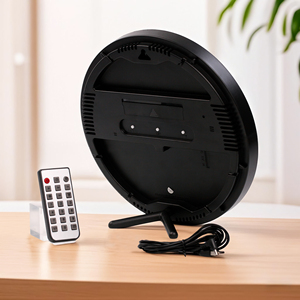 Venta al por mayor 3853L Color redondo pantalla LED temperatura Reloj de pared con calendario semana temperatura y humedad - Product Image 5