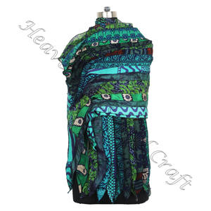 Sari en soie recyclée 15 bandes foulards faits à la main de concepteur étole châles SC552 soie fine en gros recyclé Vintage Sari femme écharpe - Product Image 6