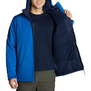 Chaqueta de invierno Softshell impermeable y a prueba de viento para hombre para uso en exteriores con logotipo frontal personalizable - Product Image 4