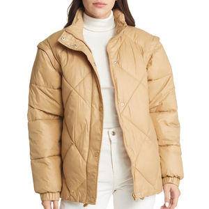 Chaqueta acolchada para mujer 2025, abrigo con cremallera completa, chaquetas con capucha, chaquetas acolchadas de alta calidad para mujer, servicio OEM - Product Image 1
