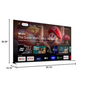 Téléviseur QLED Mini LED 75 pouces, résolution 4K, lot avec câbles et protection d'extension - Product Image 1