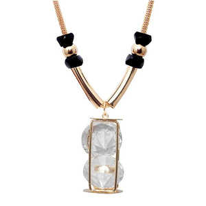 Urthn Collar Llamativo Contemporáneo 1107703B Piedra de Cristal de Moda y Diamante con Cadena de Eslabones para Regalo - Product Image 1