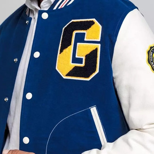 Wholesale Custom High Street Letterman <b>Baseball</b> <b>Bomber</b> <b>Jackets</b> Plus Size Men Winter Embroidered Eco-Friendly Breathable - Product Image 4