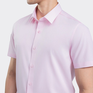 Aristino Camisa de manga corta de popelina informal de talla grande de alta calidad para hombre Slim Fit Color sólido Modelo de verano ASS125AZ VENTA CALIENTE - Product Image 5