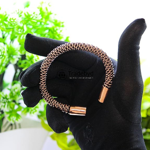 Boutons de manchette en cuivre poli pour mariages, coffret cadeau pour garçons d'honneur, mode haut de gamme, multiformes, unisexe, plusieurs tailles par Tradebyd - Product Image 1