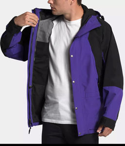 Veste de pluie Hydro Shield pour hommes, bandes réfléchissantes, visibilité, veste Aqua Guard Street à capuche, coupe ample, nylon et polyester enduits OEM - Product Image 1