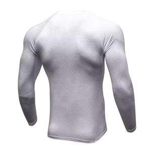 Vêtements de sport en gros, t-shirt de compression à manches longues pour homme, imprimé par sublimation personnalisée, polyester de haute qualité, rashguard d'été - Product Image 6