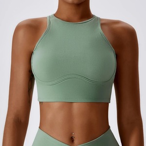 Soutien-gorge de sport à soutien élevé pour femme avec dos croisé réglable et bonnets rembourrés pour une performance maximale de confort - Product Image 5