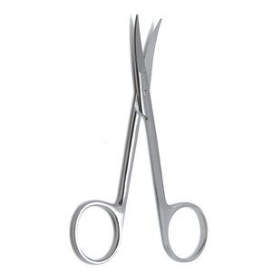 กรรไกรตัดม่านตาขนาด 10 ซม. สำหรับเครื่องมือแพทย์ ทำจากเหล็กกล้าไร้สนิม ปลายโค้ง ใช้แรงมือ  ชุดเครื่องมือผ่าตัด ได้รับมาตรฐาน CE - Product Image 2