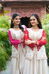 Nouvelle tenue Badhrej Koti & Palazzo avec choli pour fille, pour mariage et soirée, disponible à un prix abordable - Product Image 5