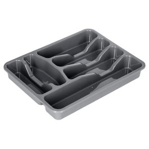 <b>Large</b> <b>Plastic</b> Cutlery <b>Tray</b> with 6 Compartments Multi-Color Kitchen Drawer Organizer for Tableware Storage Lightweight Waterproof - Product Image 1