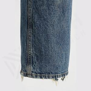 Jeans en denim déchirés pour hommes, design personnalisé en gros, stretch, délavé, pantalon droit uni, pantalon durable, couleur personnalisée - Product Image 6