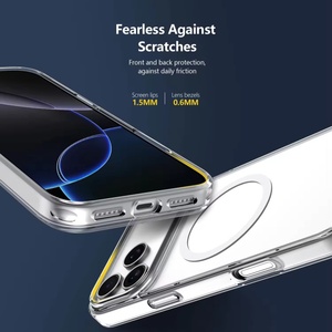 Sport Crystal Sparkling Transparente Magnético Anti-Caída Resistente a los arañazos Estuche de carga inalámbrica para Iphone 17 Pro Max Laudtec - Product Image 2