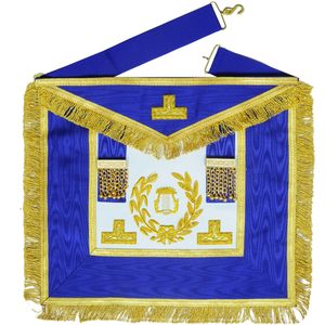 Maçonnique Regalia Craft Grand Officiers Robe Complète Tablier Brodé Avec Point De Croix Et Couture Complexe - Product Image 5