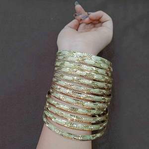 ขายส่งกำไลชุบทอง14K 18K 24K แบบดั้งเดิมชุดกำไลทองทองเหลืองกำไลแฟชั่นเครื่องประดับเติมเต็มด้วยทองคำ Oro joyeria - Product Image 2