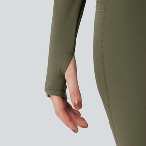 Venta al por mayor chaqueta de yoga mujeres ropa de fitness logotipo personalizado manga larga cremallera deportes gimnasio entrenamiento secado rápido Activewear chaqueta de yoga - Product Image 4