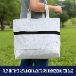 Riley Felt RPET Sustainable Gadgets <b>Case</b> Promotional Tote Bags - Product Image 3