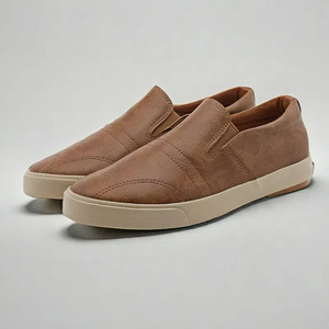 Zapatillas Blancas Sin Cordones para Hombre, de Caña Baja, Elásticas, Casuales, de Goma Vulcanizada, Planas, para Uso Diario - Product Image 2