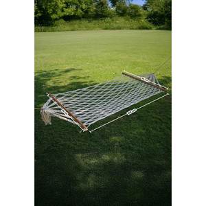 Hamaca Individual de Algodón de 95x165cm, Doble Envoltura y Doble Tejido, Capacidad de 150kg, Color Crema Moderno, Origen TR, para Una Persona - Product Image 3